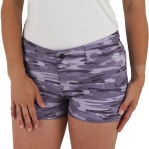 AFTCO MERCAM OUTDOOR TACKLE FISHING PURPLE CAMO SHORTS SIZE 6